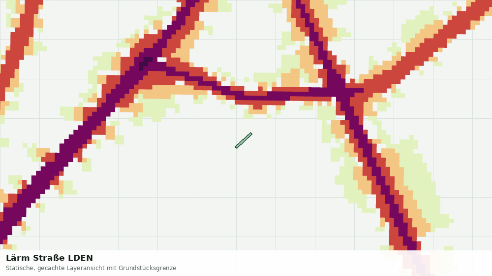 Statische Kartenansicht: Lärm Straße LDEN