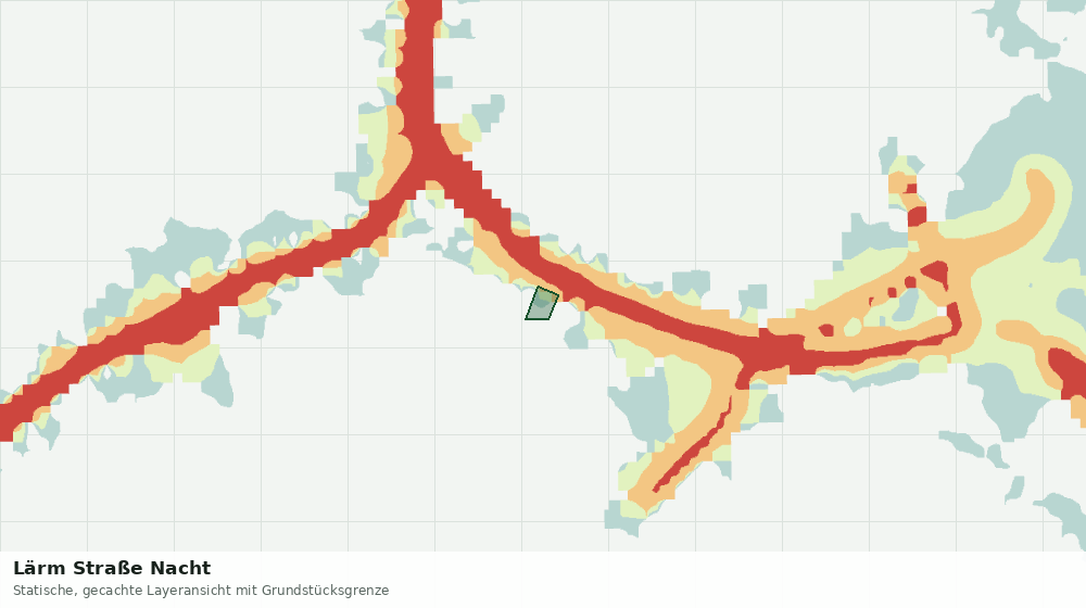 Statische Kartenansicht: Lärm Straße Nacht