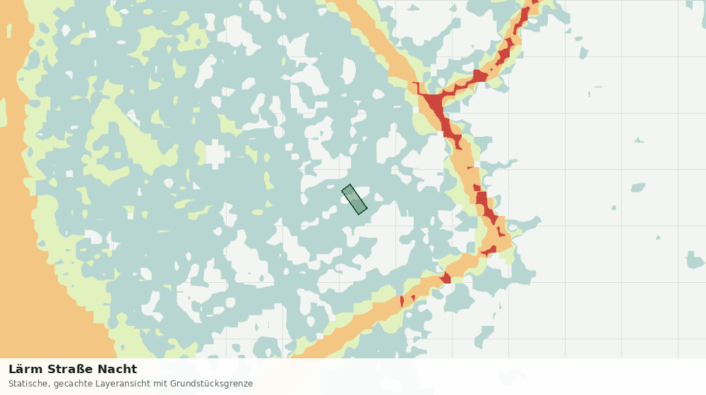 Statische Kartenansicht: Lärm Straße Nacht