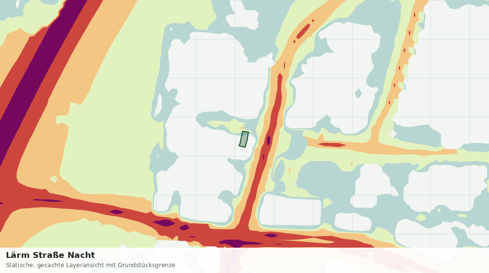 Statische Kartenansicht: Lärm Straße Nacht
