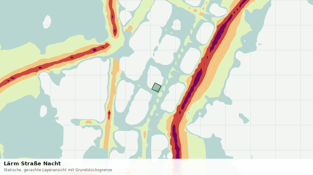 Statische Kartenansicht: Lärm Straße Nacht