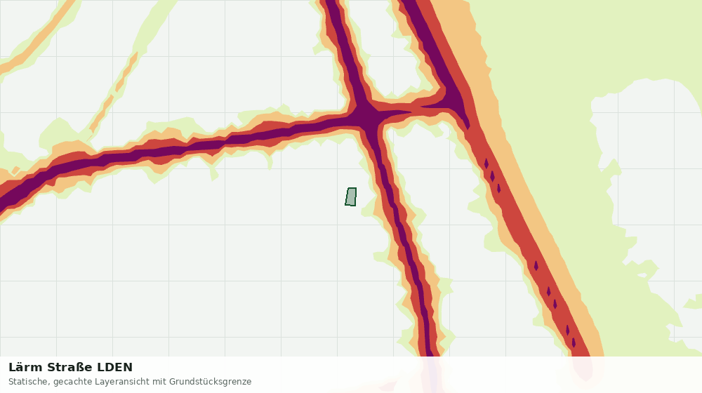Statische Kartenansicht: Lärm Straße LDEN