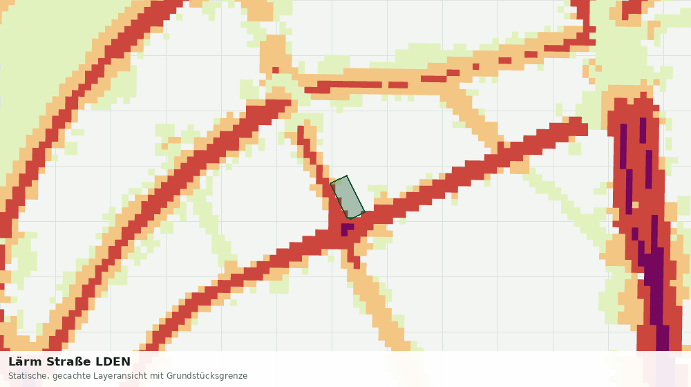 Statische Kartenansicht: Lärm Straße LDEN