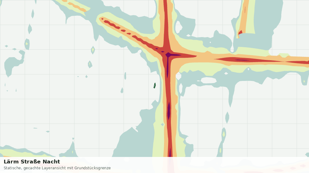Statische Kartenansicht: Lärm Straße Nacht