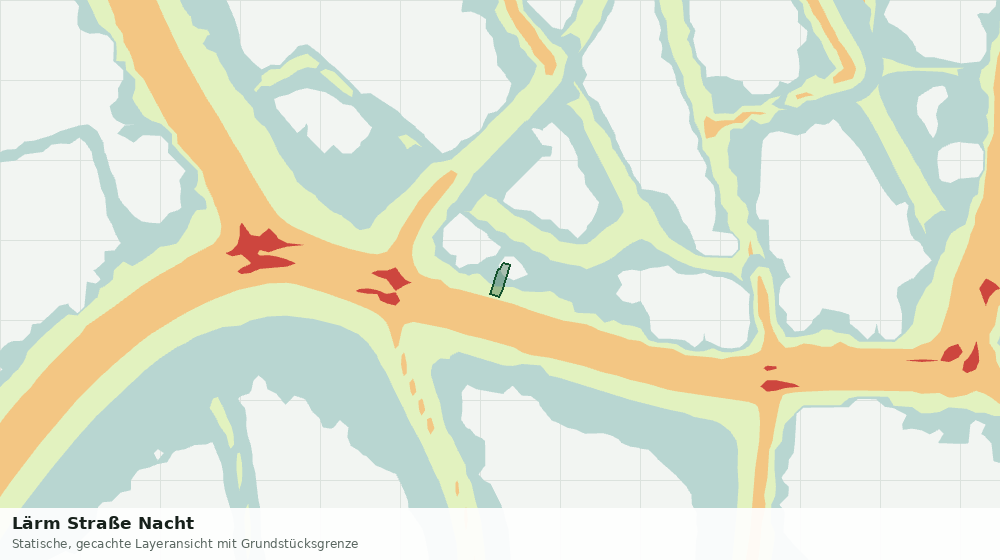Statische Kartenansicht: Lärm Straße Nacht