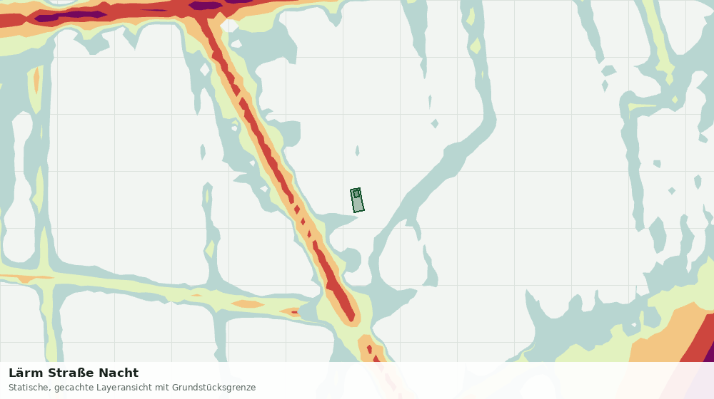 Statische Kartenansicht: Lärm Straße Nacht