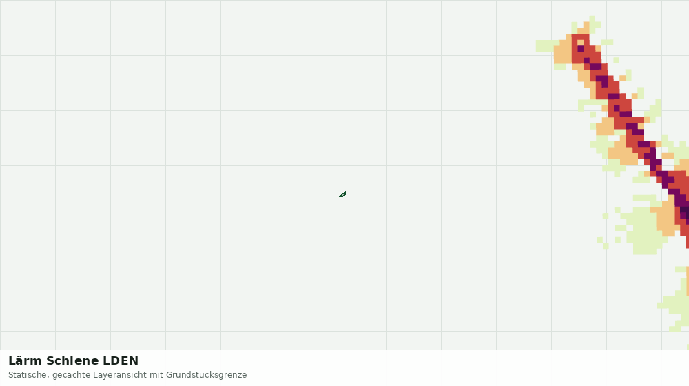 Statische Kartenansicht: Lärm Schiene LDEN