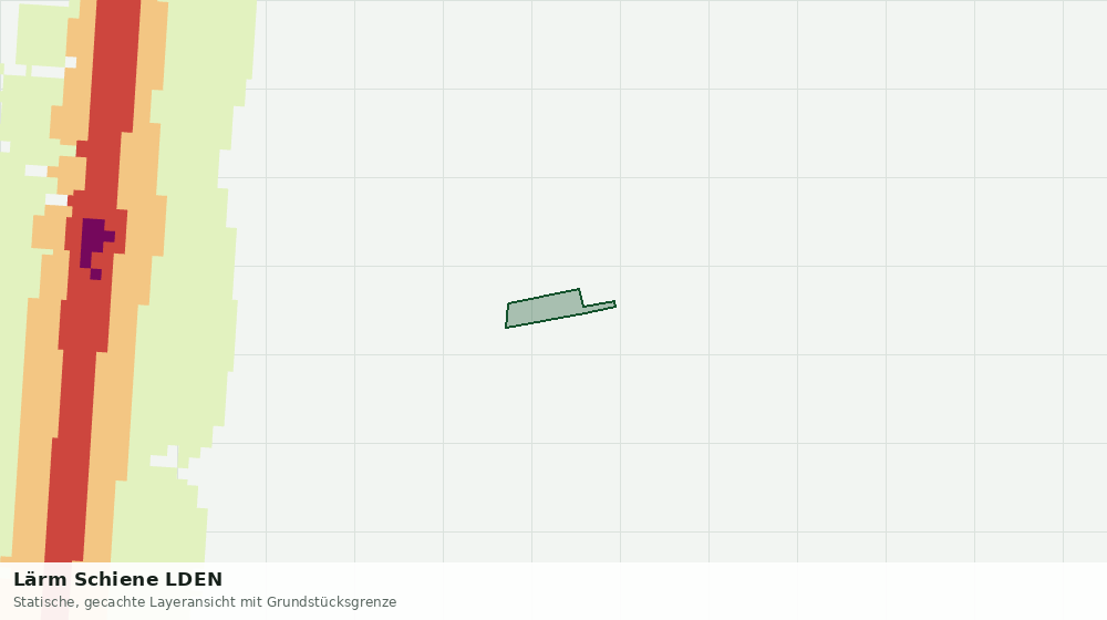 Statische Kartenansicht: Lärm Schiene LDEN