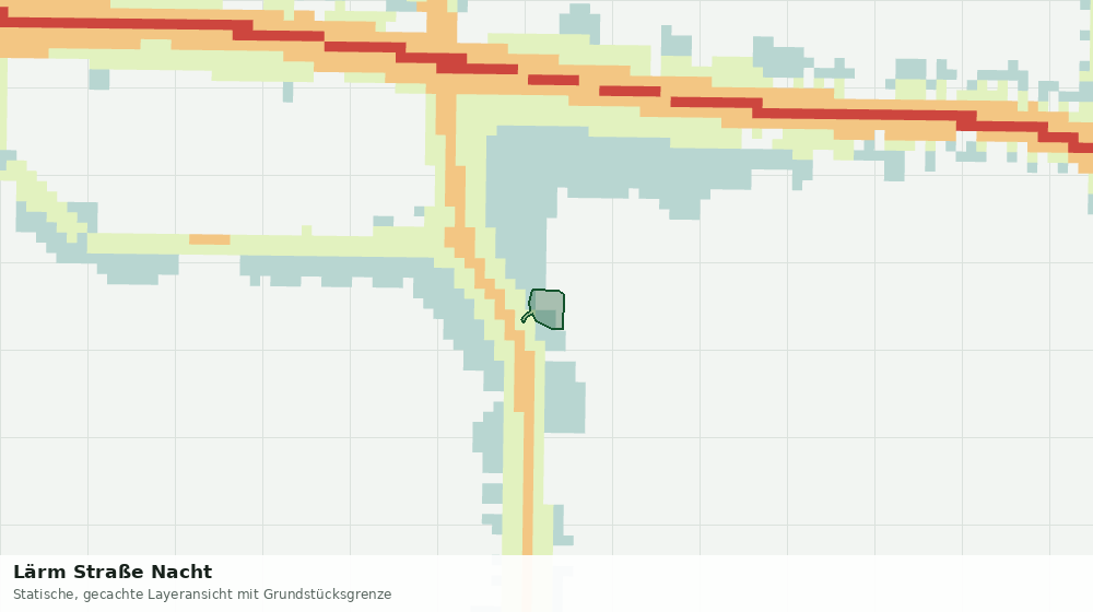 Statische Kartenansicht: Lärm Straße Nacht