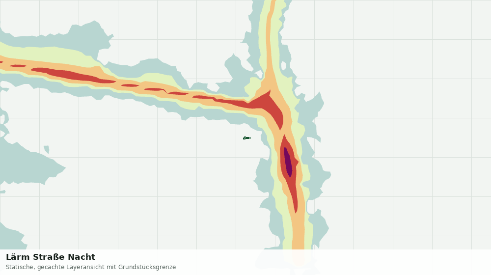 Statische Kartenansicht: Lärm Straße Nacht