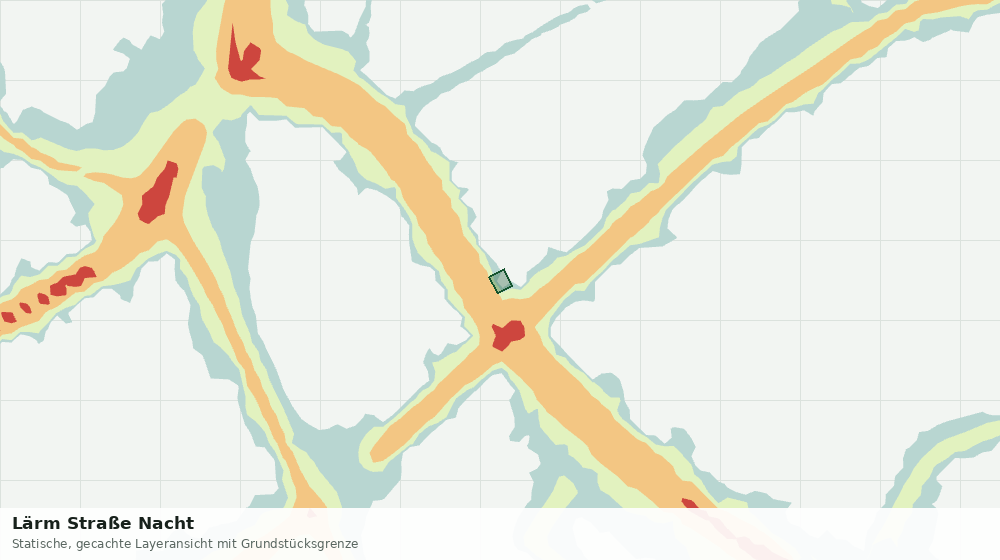 Statische Kartenansicht: Lärm Straße Nacht