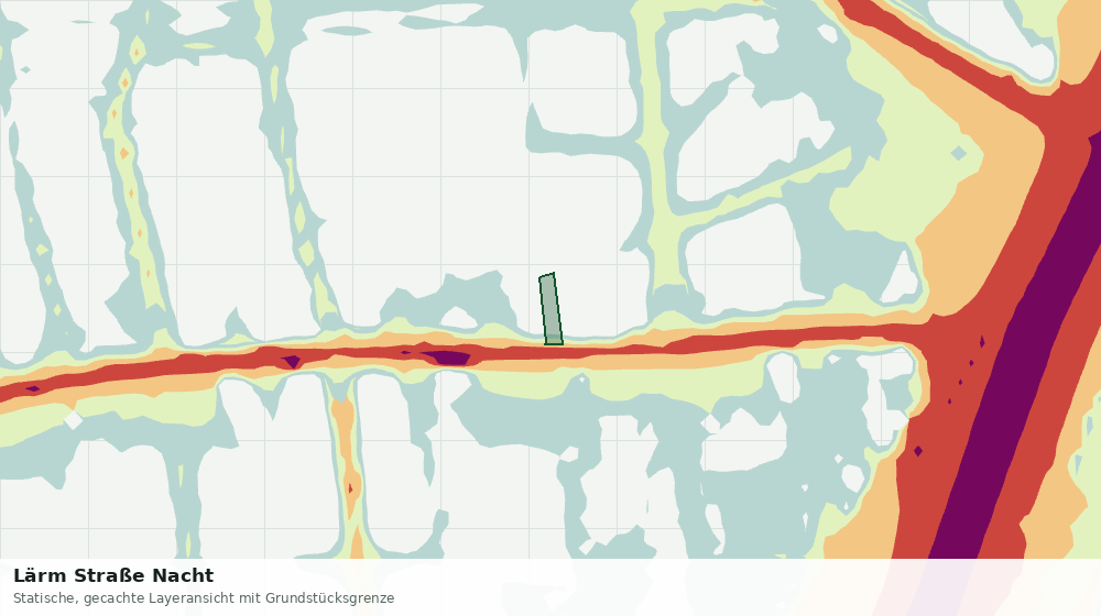 Statische Kartenansicht: Lärm Straße Nacht