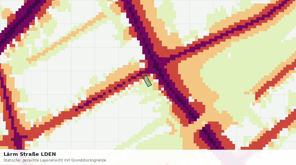 Statische Kartenansicht: Lärm Straße LDEN