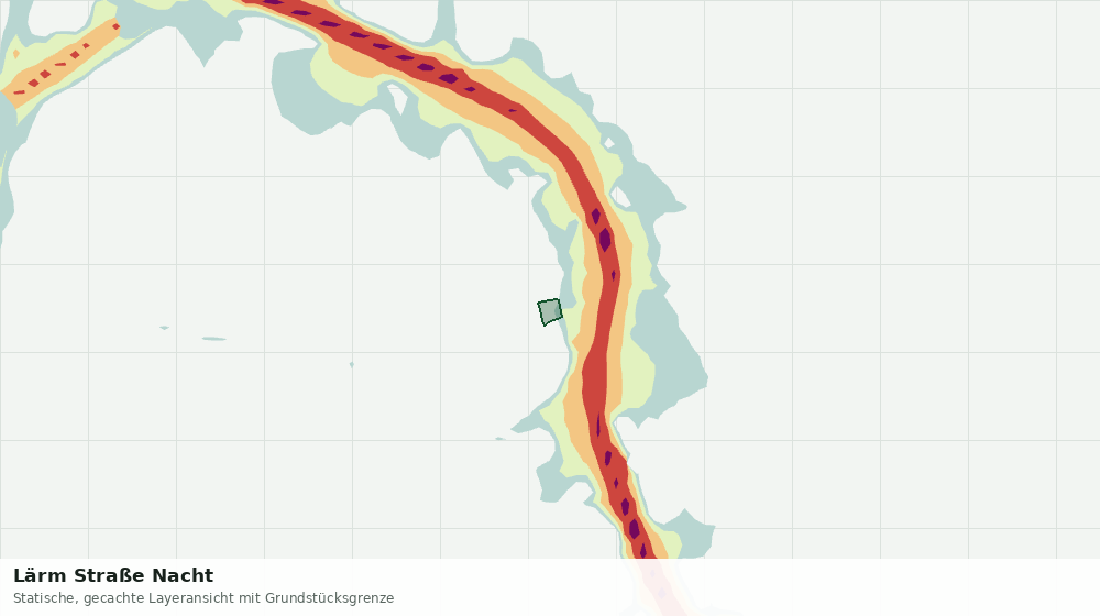 Statische Kartenansicht: Lärm Straße Nacht