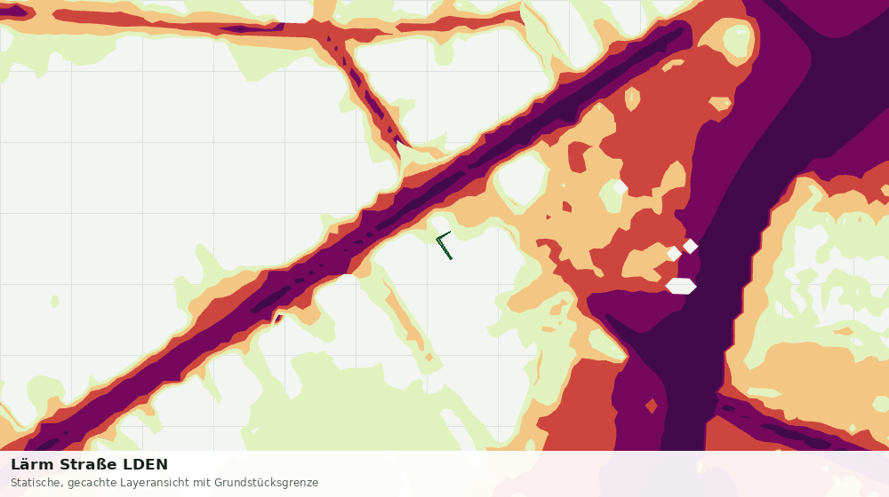 Statische Kartenansicht: Lärm Straße LDEN