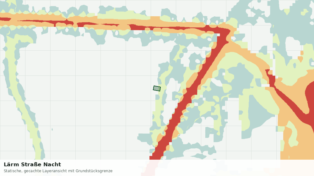 Statische Kartenansicht: Lärm Straße Nacht