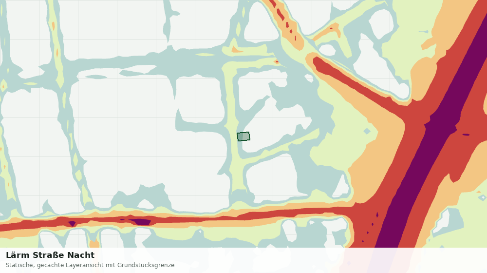 Statische Kartenansicht: Lärm Straße Nacht