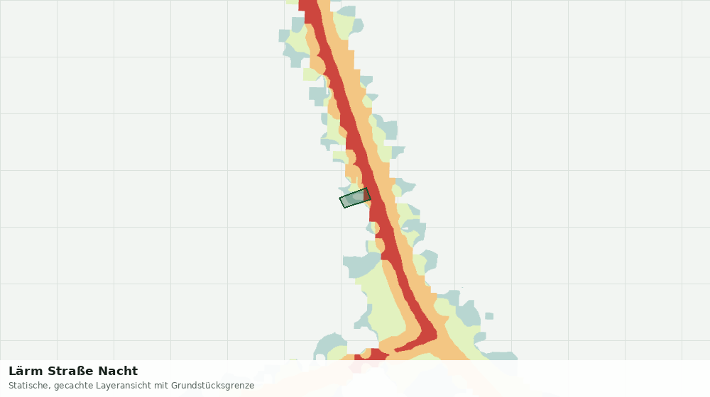 Statische Kartenansicht: Lärm Straße Nacht