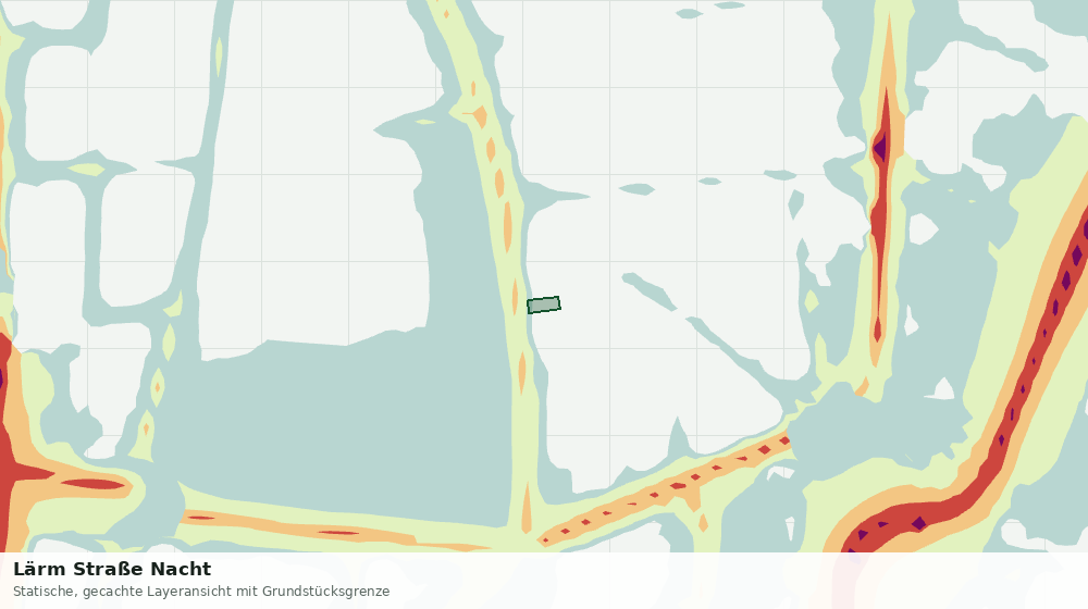 Statische Kartenansicht: Lärm Straße Nacht