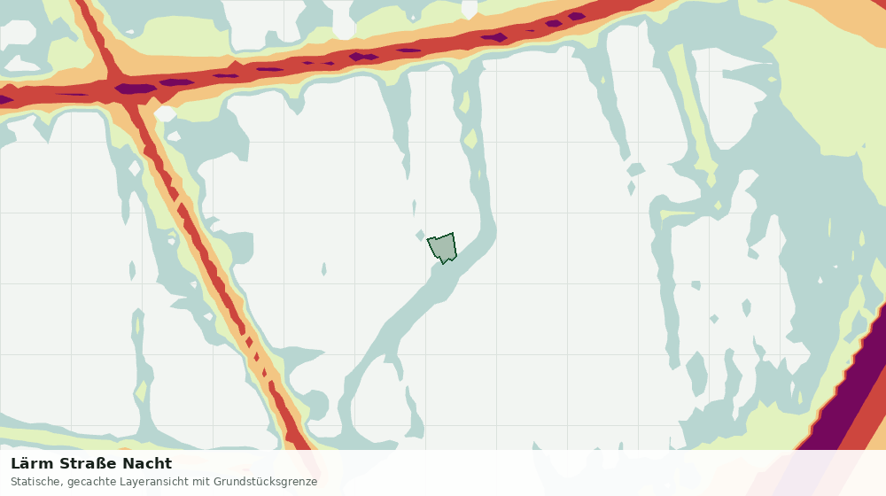 Statische Kartenansicht: Lärm Straße Nacht