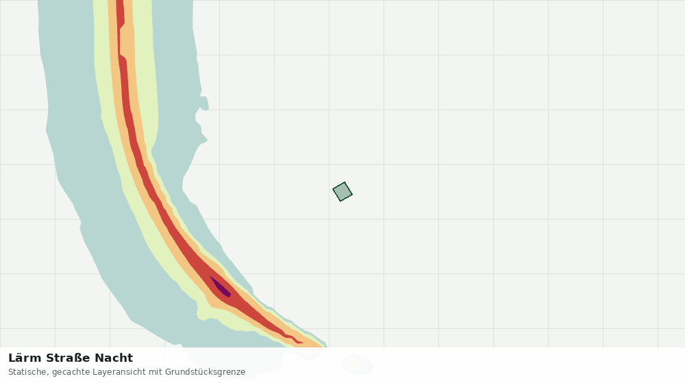 Statische Kartenansicht: Lärm Straße Nacht