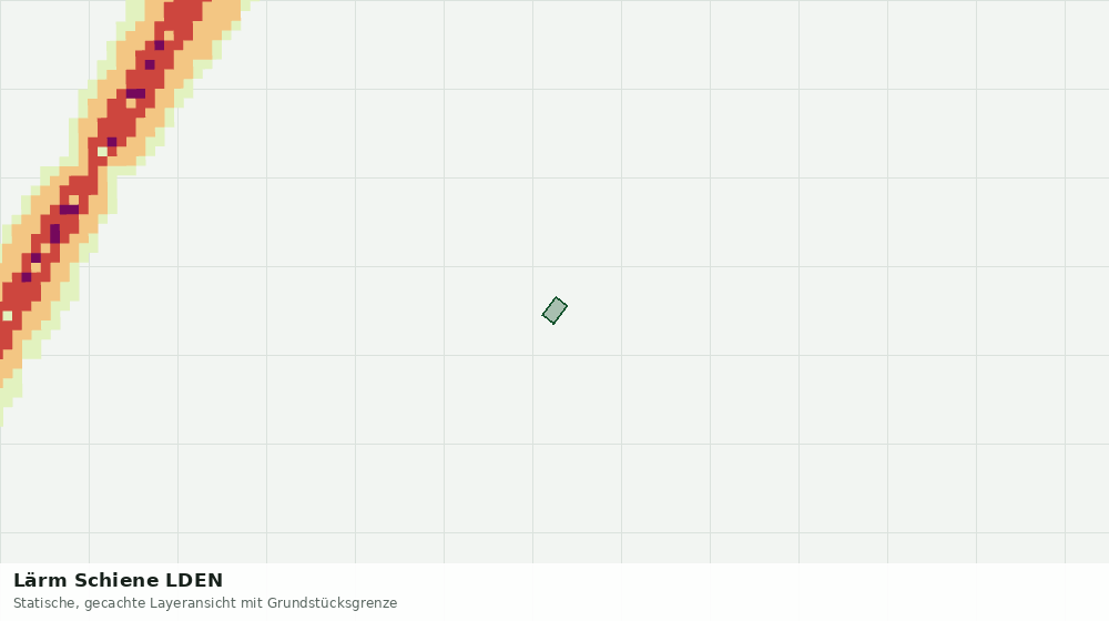 Statische Kartenansicht: Lärm Schiene LDEN