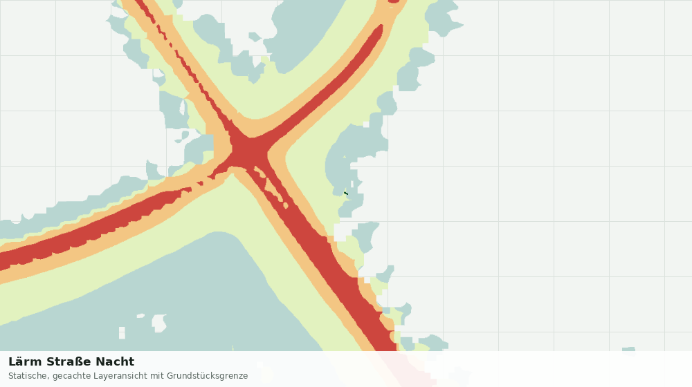 Statische Kartenansicht: Lärm Straße Nacht