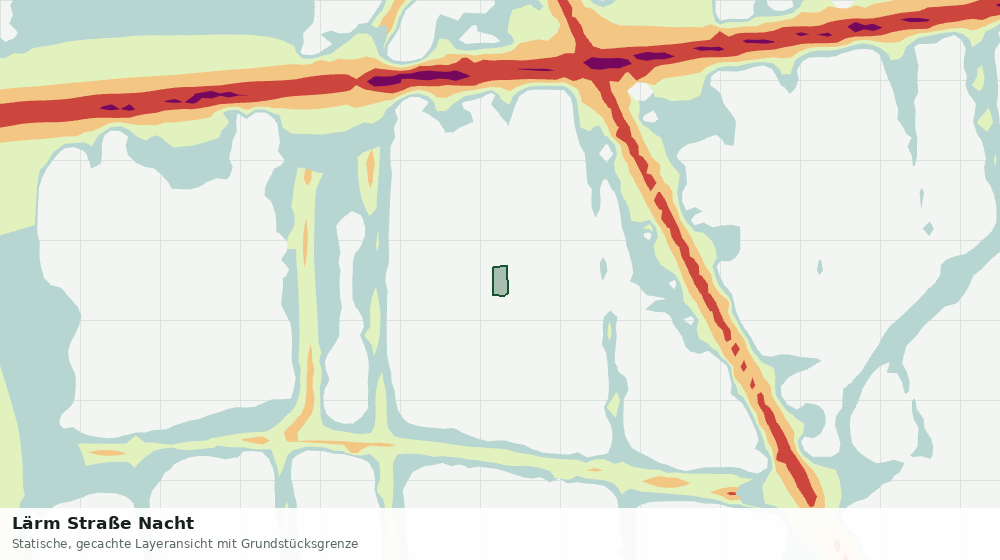 Statische Kartenansicht: Lärm Straße Nacht