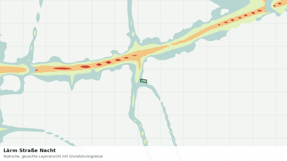 Statische Kartenansicht: Lärm Straße Nacht