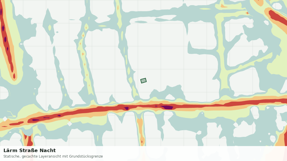 Statische Kartenansicht: Lärm Straße Nacht
