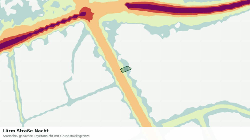 Statische Kartenansicht: Lärm Straße Nacht