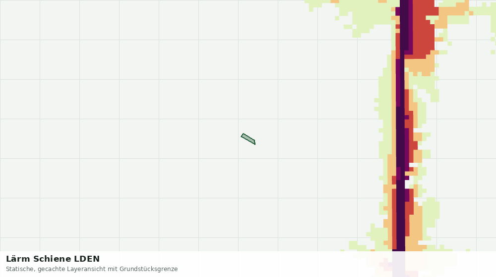 Statische Kartenansicht: Lärm Schiene LDEN
