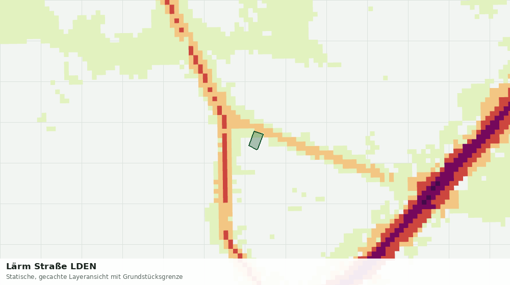 Statische Kartenansicht: Lärm Straße LDEN