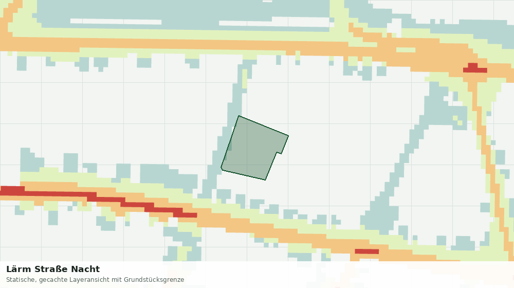 Statische Kartenansicht: Lärm Straße Nacht