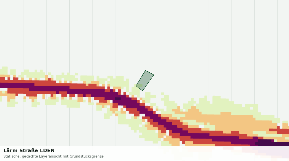Statische Kartenansicht: Lärm Straße LDEN