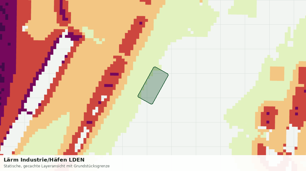 Statische Kartenansicht: Lärm Industrie/Häfen LDEN