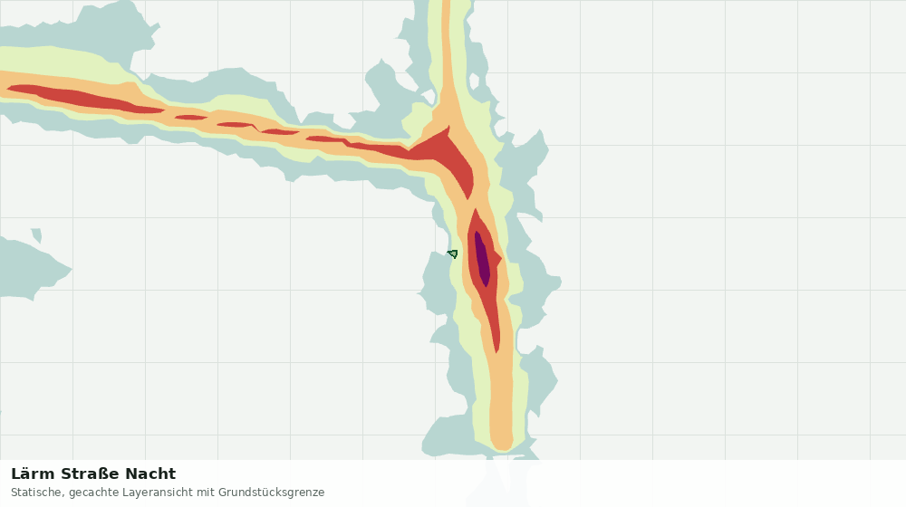 Statische Kartenansicht: Lärm Straße Nacht