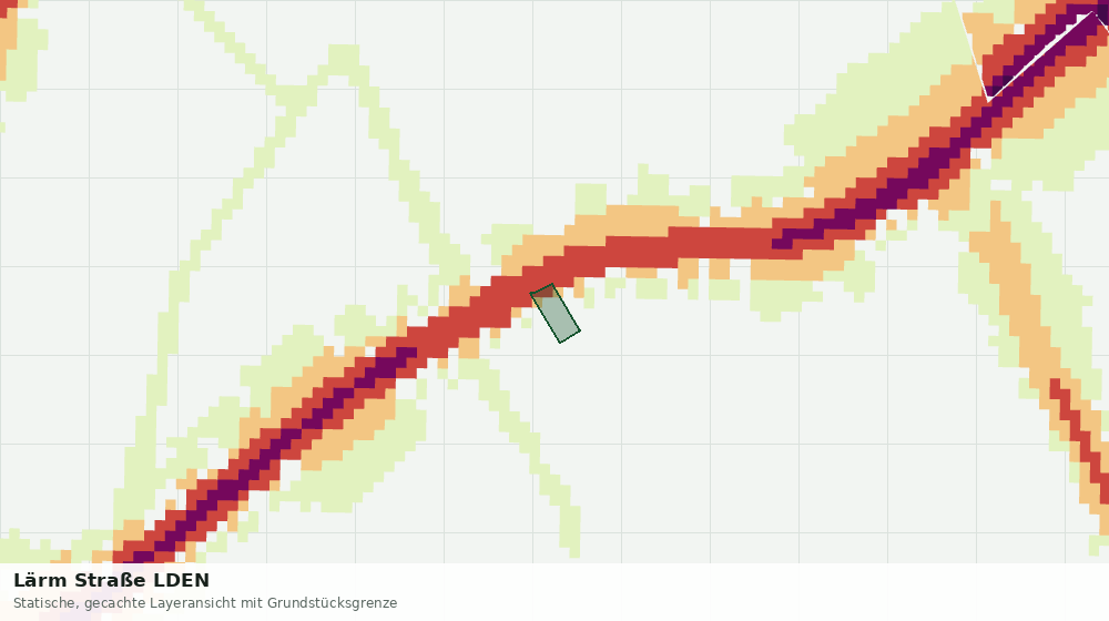 Statische Kartenansicht: Lärm Straße LDEN