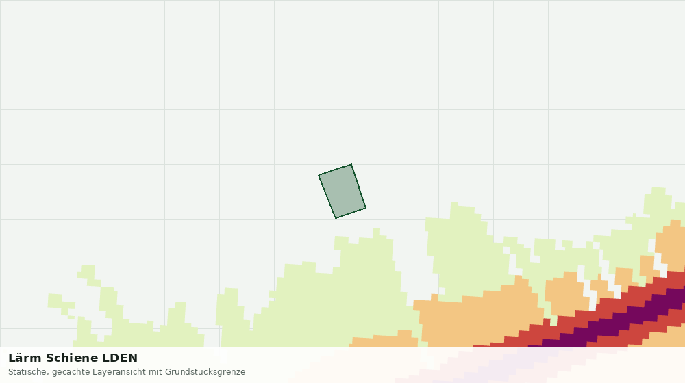 Statische Kartenansicht: Lärm Schiene LDEN