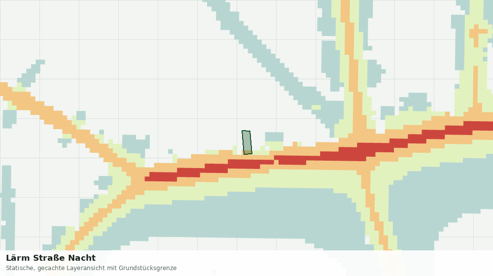 Statische Kartenansicht: Lärm Straße Nacht