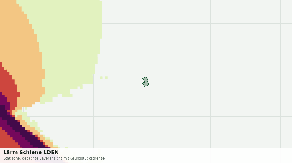 Statische Kartenansicht: Lärm Schiene LDEN
