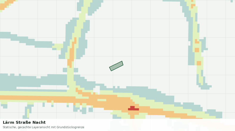 Statische Kartenansicht: Lärm Straße Nacht
