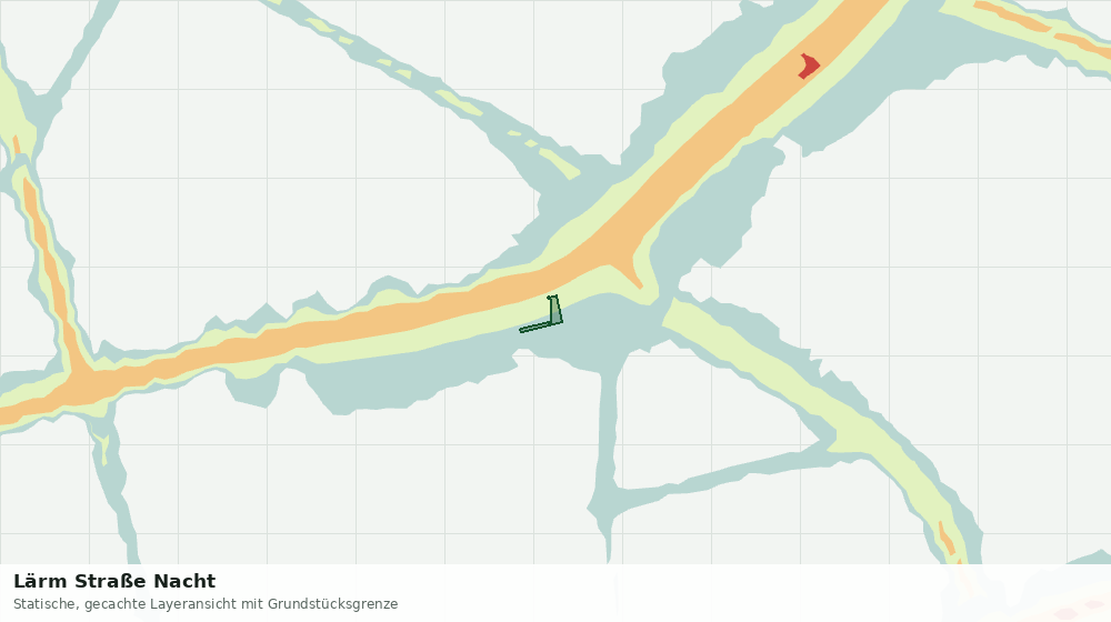 Statische Kartenansicht: Lärm Straße Nacht