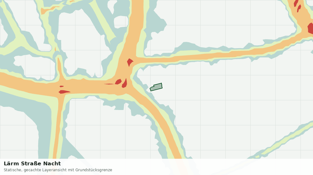 Statische Kartenansicht: Lärm Straße Nacht