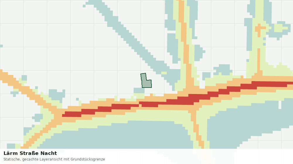 Statische Kartenansicht: Lärm Straße Nacht