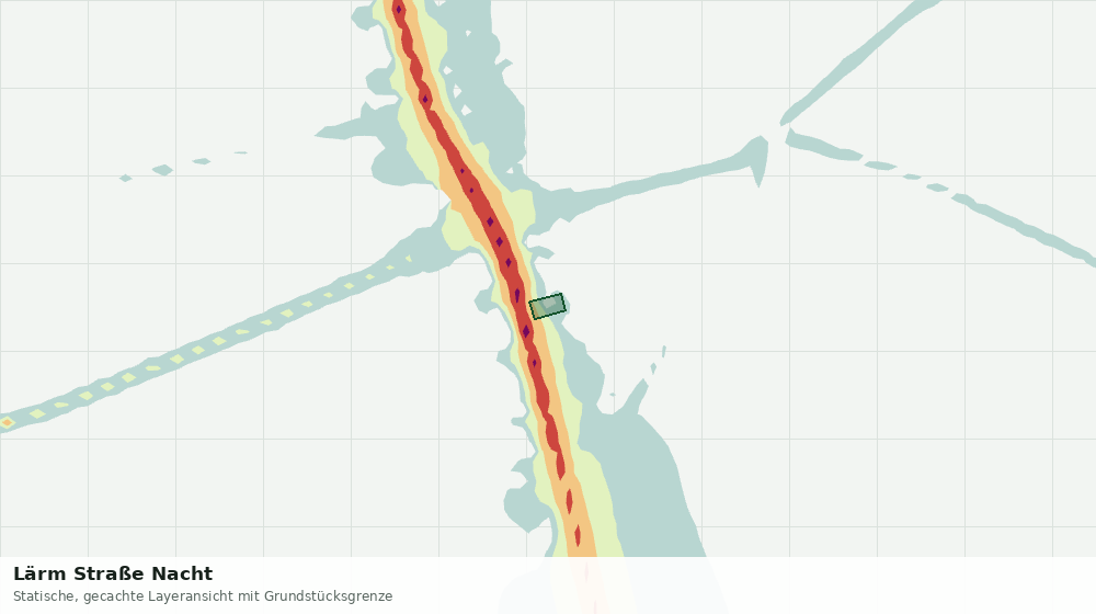 Statische Kartenansicht: Lärm Straße Nacht