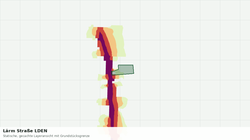 Statische Kartenansicht: Lärm Straße LDEN