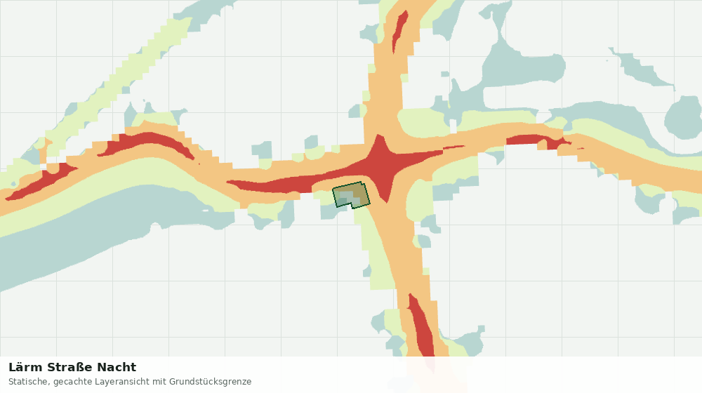 Statische Kartenansicht: Lärm Straße Nacht