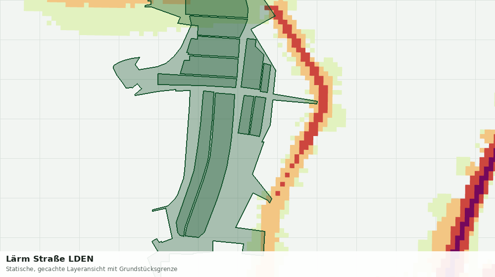 Statische Kartenansicht: Lärm Straße LDEN