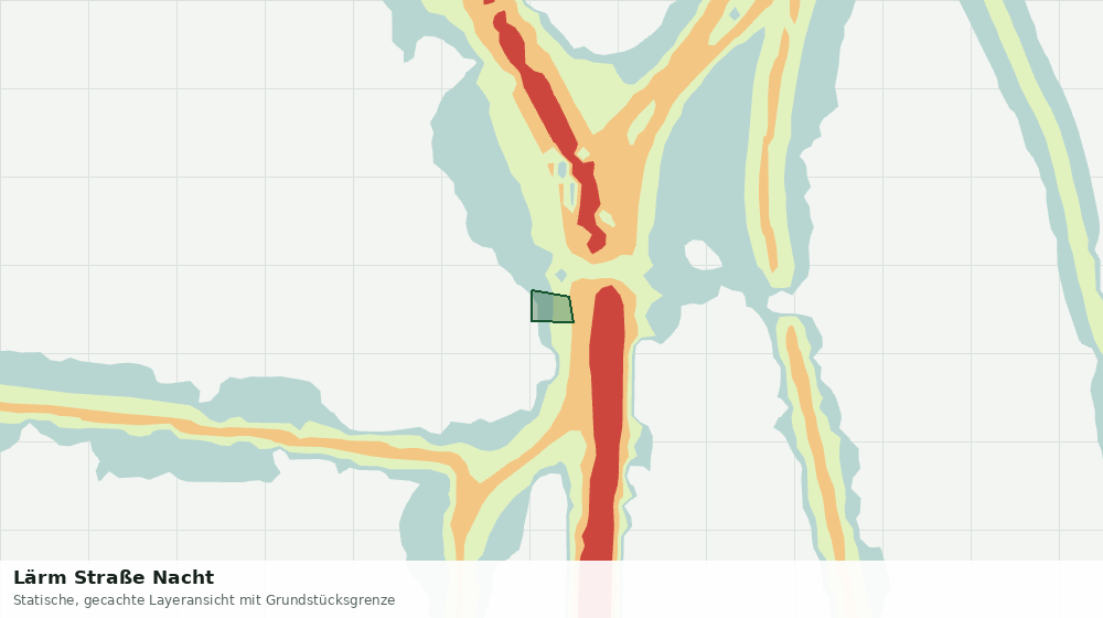 Statische Kartenansicht: Lärm Straße Nacht